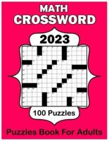 2023 Math Crossword Puzzles Book For Adults