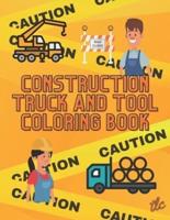Construction Truck And Tool Coloring Book
