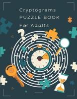 Cryptograms Puzzle Book for Adults