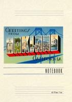 Vintage Lined Notebook Greetings from Oakland, California