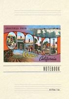 Vintage Lined Notebook Greetings from Orange County, California