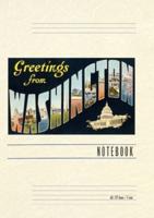 Vintage Lined Notebook Greetings from Washington