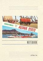 Vintage Lined Notebook Greetings from the Aloha State