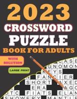 2023 Crossword Puzzles Book for Adults Large Print