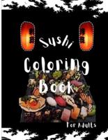 Sushi Coloring Book for Adults