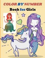 Color by Number Book for Girls