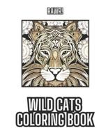 Wild Cats Coloring Book