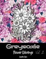 Grey Scale Flower Colorings Volume 2