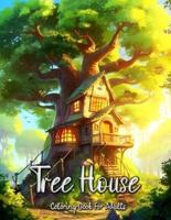 Tree House Coloring Book for Adults