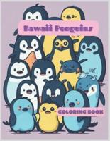 Kawaii Penguins Coloring Book