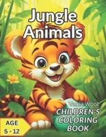 Jungle Animals Children's Coloring Book