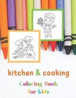 Kitchen & Cooking Coloring Book for Kids