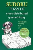 Sudoku Puzzles Clues Distributed Symmetrically Easy to Medium 168 Puzzles