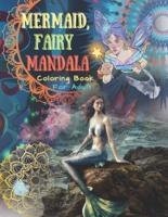 Mermaid, Fairy, Mandala Coloring Book