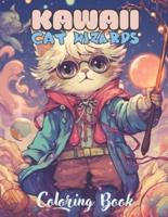 Kawaii Wizard Cat Coloring Book
