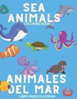 Bilingual Coloring Book: Sea Animals/Animales Del Mar