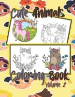 COLORING WITH CUTE ANIMALS Coloring Book 2! PB – 8.5 x 11 IN – 40 Animal Designs!: “Creature” Coloring Enjoyment For The Kids, Age 4 - 10!