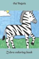 Zebra coloring drawing book