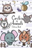 Coloring Book for Kids: Circle of Animals: Cute animals coloring book for toddlers, kindergarten and preschool age