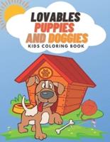 lovables puppies and doggies, kids coloring book : coloring book for kids ages +2   cute puppies and dogs   large size 8.5-11 inches.