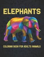 Elephants Animals Coloring Book for Adults