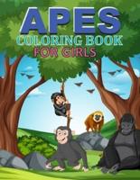 Apes Coloring Book For Girls