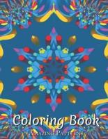 Adult Coloring Book, Stress Relieving Creative Fun Drawings To Calm Down, Reduce Anxiety & Relax Great Christmas Gift Idea For Men & Women ( Blue Sensation Coloring Books )