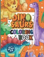 Dinosaur Coloring Book for Kids Ages 4-8: Dinosaur Lovers Gift for Children, boys & Girls with Large, Easy, and Fun Illustrations.