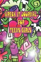Wreck It Journal For Teens Girls: fun Book to de-stress with challenges to complete and coloring pages. Funny illustrated journal Cute With Challenging Tasks to Complete For All Ages
