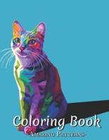 Adult Coloring Book Featuring Beautiful Animals Cute Adorable Animals Designs Perfect Coloring Books For Adults Relaxation, Adult Book ( Colorful-Cute-Cat Coloring Books )