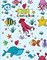 fish coloring book : amazing Fish coloring book for kids Ages 4-8, 9-12 Years Old. 40 Beautiful Fish Unique Collection of Coloring Pages for Girls & Boys