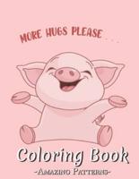 Adult Coloring Book Featuring Beautiful Animals Cute Adorable Animals Designs Perfect Coloring Books For Adults Relaxation, Adult Book ( Cute-Pig Coloring Books )