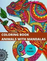 coloring book animals with mandalas:  animals with mandalas cats lions 8.5 x 11 In ( 44.27 x 28.57 cm ) 40 Mandalas 80 Pages no bleed