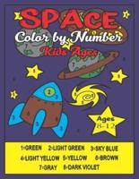 Space Color by Number for Kids: Space Paint by Number Coloring Book for Kids Ages 4-8. Fun and Educational Space Color by Numbers Pages Book for Children