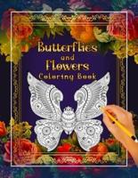 Butterflies And Flowers Coloring Book