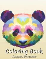 Adult Coloring Book Featuring Beautiful Animals Cute Adorable Animals Designs Perfect Coloring Books For Adults Relaxation, Adult Book ( Panda-Head-on-Pop-Art Coloring Books )