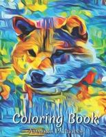 Adult Coloring Book Featuring Animal Cute, Manga, Christmas, Quote, Dinosaur For Stress Relief And Relaxation, Beginners, Adults Kids ( Shiba-Picturesque Coloring Books )