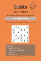 Sudoku: 200 Puzzles-With Instructions and Solutions-6x6 Easy Puzzles-Brain-Teaser Game for Number Lovers