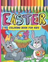Easter Coloring Book For Kids:  Cute Large Print Easter Colouring Patterns  Simple Drawings With   Bunnies    Easter  Eggs    A Great Easter Gifts For Kids Basket,