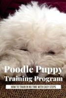 Poodle Puppy Training Program