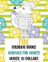 Coloring Books Animals for Adults - Under 10 Dollars - Fox