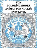 Coloring Books Animal for Adults - Easy Level - Fox