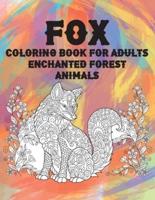 Coloring Book for Adults Enchanted Forest - Animals - Fox