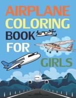 Airplane Coloring Book For Girls: Airplane Coloring Book For Kids