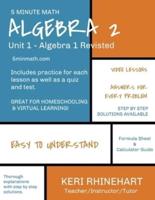 Algebra 2:  Unit 1 - Algebra 1 Revisited: 5 Minute Math
