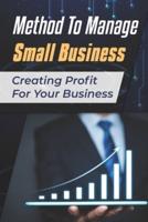 Method To Manage Small Business