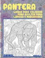 Libros para colorear para adultos para lápices y marcadores - Mandala - Animal - Pantera