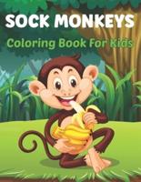 Sock Monkeys Coloring Book for Kids: A Rainforest Themed Coloring Book for Monkey Lovers   Stress Relieving Monkey Coloring Book.