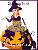 Happy Halloween Coloring Book: Cute Halloween Coloring Pages for Kids