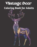 Vintage Deer Coloring Book for Adults: Relaxation with Deer Coloring Pages